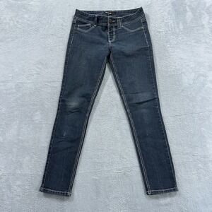Rewind Skinny Jeans Women 7 Dark Blue Denim Casual Normcore